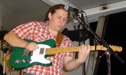 Fred Lewis with his green Tele