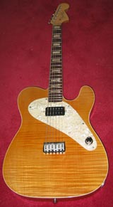 Tony's solid spruce Tele with Jazzmaster neck